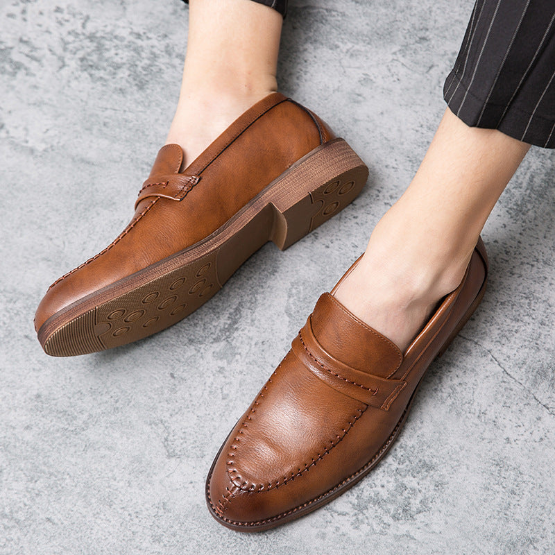 Herrskor Loafers – Skinn – Slip-On – Penny Strap – Bekväm Passform
