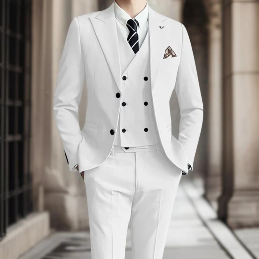 Herre Dressjakke – Slim Fit – Dobbeltspent – Ullblanding – Formell og Skreddersydd