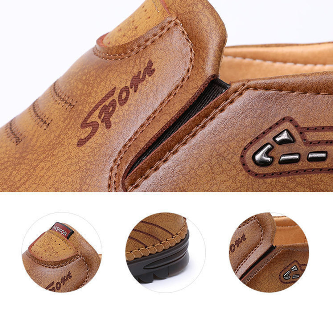 Herresko Loafers - Komfortabel Slip-on - Slitesterk Såle - Elegant Tekstur