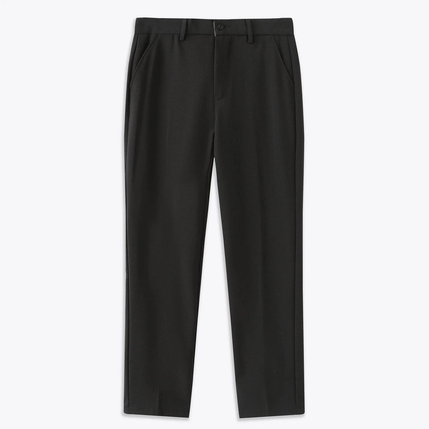 Herrebukser - Slim Fit Dressbukse - Skreddersydd Passform - Beltehemper - Glidelås