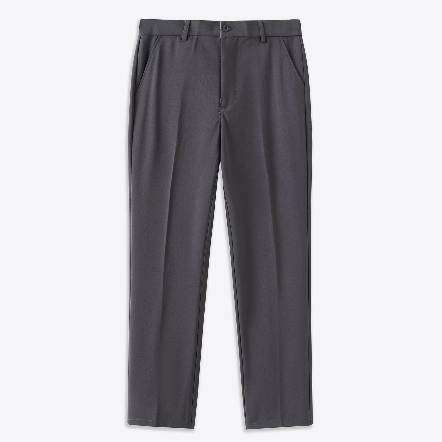 Herrebukser - Slim Fit Dressbukse - Skreddersydd Passform - Beltehemper - Glidelås