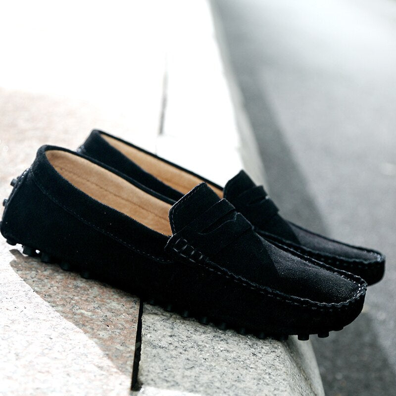 Herre Loafers - Skinn - Komfortabel Slip-on - Fleksibel Såle - Semiformell