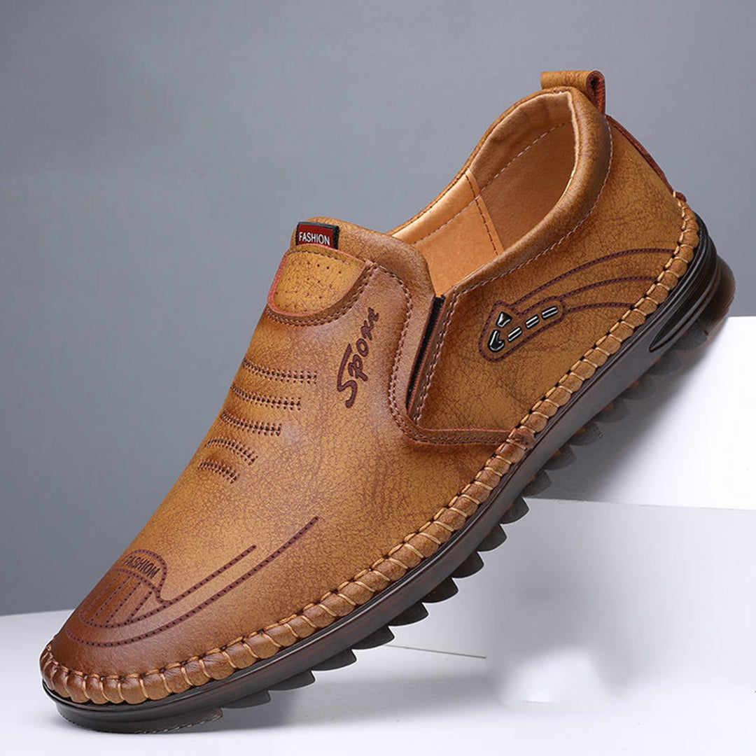 Herresko Loafers - Komfortabel Slip-on - Slitesterk Såle - Elegant Tekstur