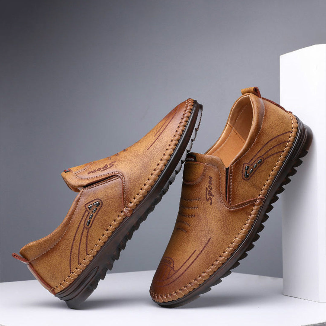 Herresko Loafers - Komfortabel Slip-on - Slitesterk Såle - Elegant Tekstur