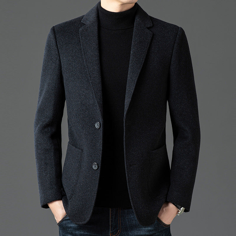 Herreblazer – Ull – Slim Fit – Notch Slag – To-Knapps Business Casual