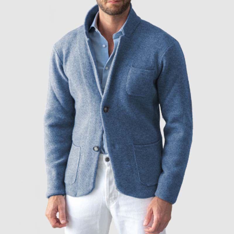 Herreblazer – Slim Fit – Ullblanding – Klassisk Notch Slag – Tre Lommer