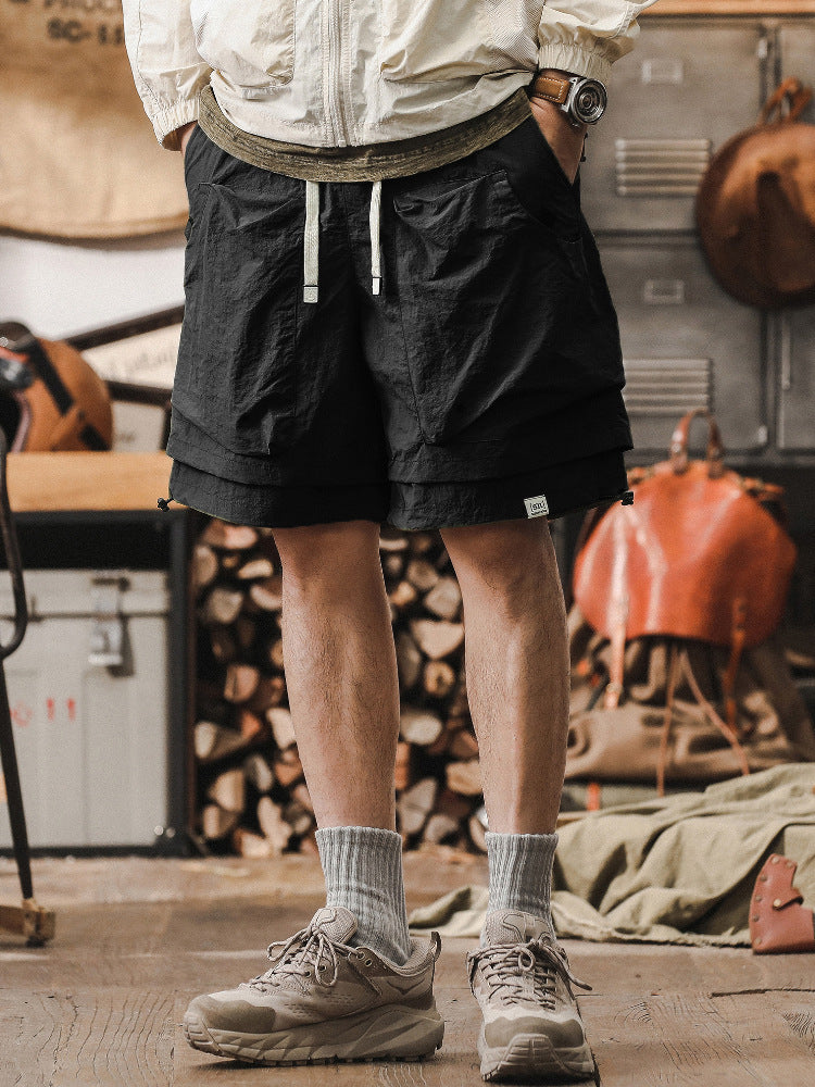 Herrshorts – Cargo Design – Snabbtorkande – Andningsbar Mesh – Justerbar Midja
