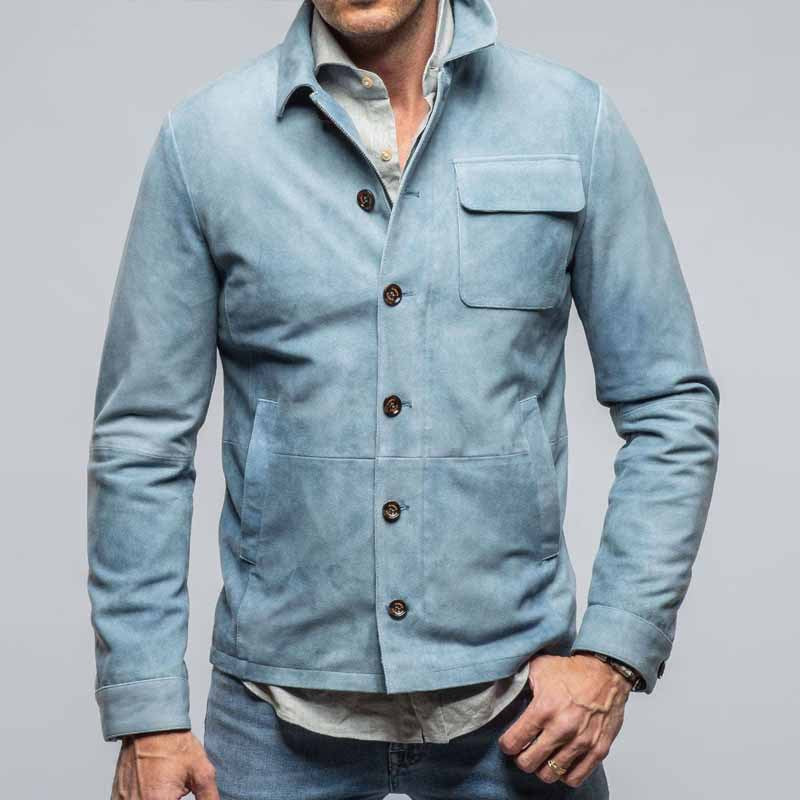Herrjacka – Slim Fit – Mjuk Strukturerad Luxury Fabric – Knappar – Fickor med Klaff