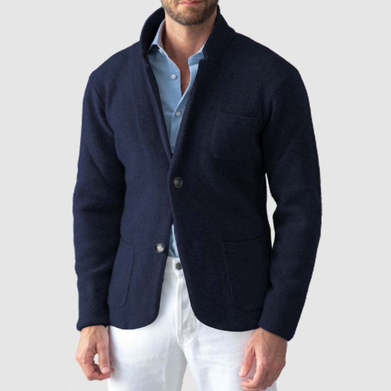Herreblazer – Slim Fit – Ullblanding – Klassisk Notch Slag – Tre Lommer