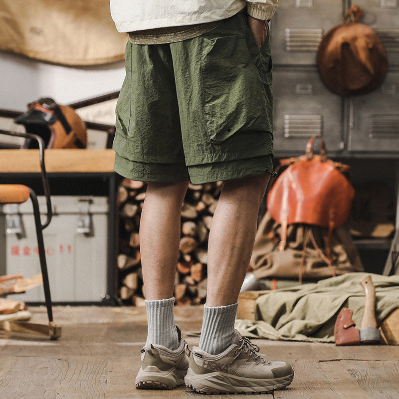 Herrshorts – Cargo Design – Snabbtorkande – Andningsbar Mesh – Justerbar Midja