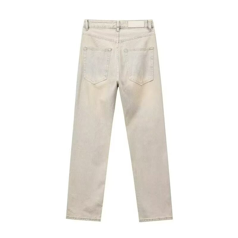 Herrjeans – Slim Fit – Raka Ben – Distressed Denim – Casual Gatukläder