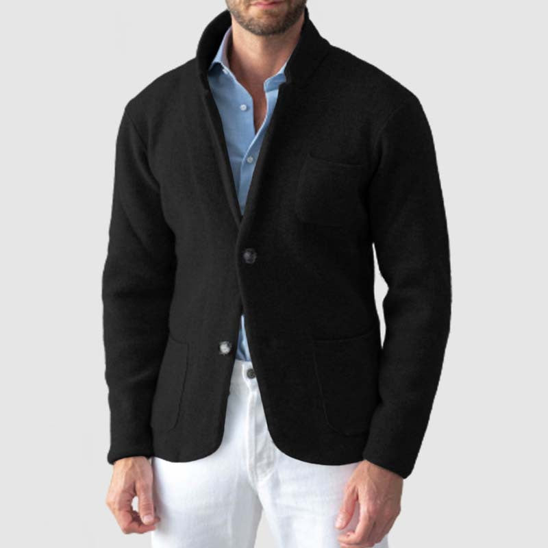 Herreblazer – Slim Fit – Ullblanding – Klassisk Notch Slag – Tre Lommer