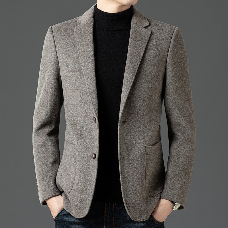 Herreblazer – Ull – Slim Fit – Notch Slag – To-Knapps Business Casual
