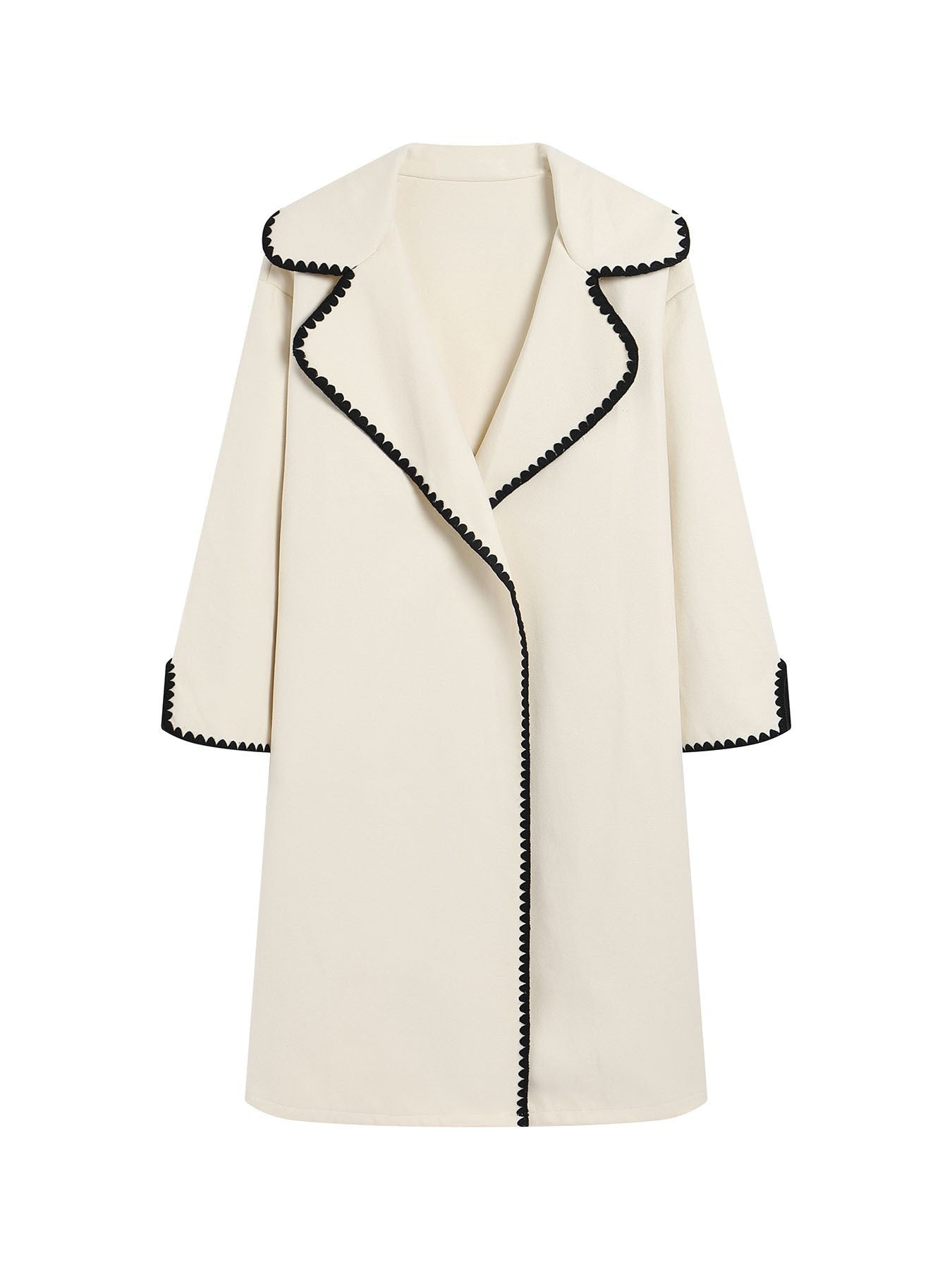 Dam Windbreakerjacka – Ull – Oversized Passform – Snäckbroderi – Lappkrage