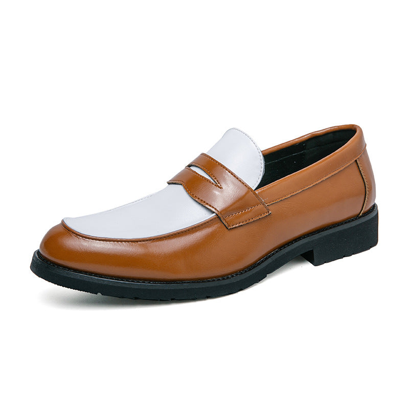 Herre Loafers – Polert Skinn – Slip-On – Gummisåle – Klassisk To-Tonet Design