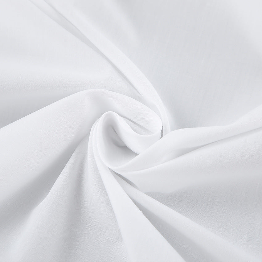 Dameskjorte – Oversized Passform – Bomullsblanding – Langermet med Knappestolpe