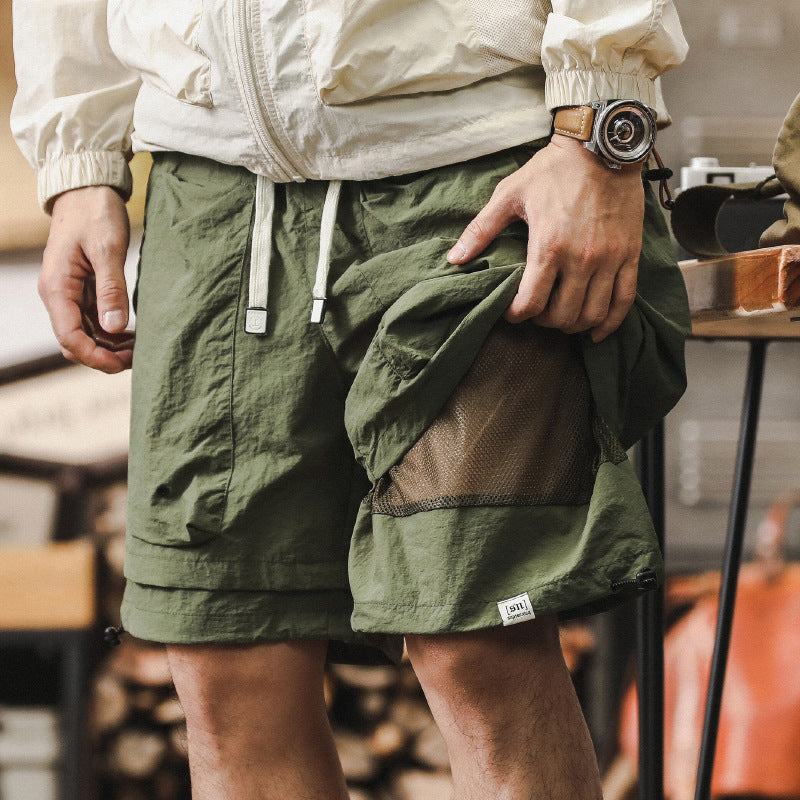 Herrshorts – Cargo Design – Snabbtorkande – Andningsbar Mesh – Justerbar Midja