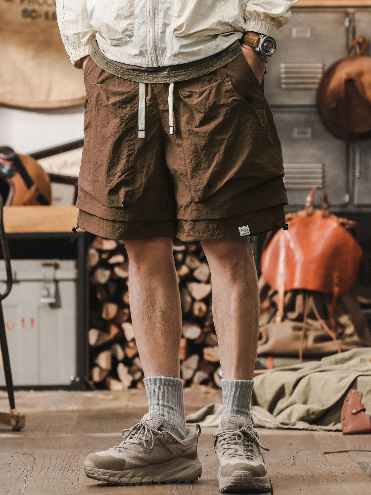 Herrshorts – Cargo Design – Snabbtorkande – Andningsbar Mesh – Justerbar Midja