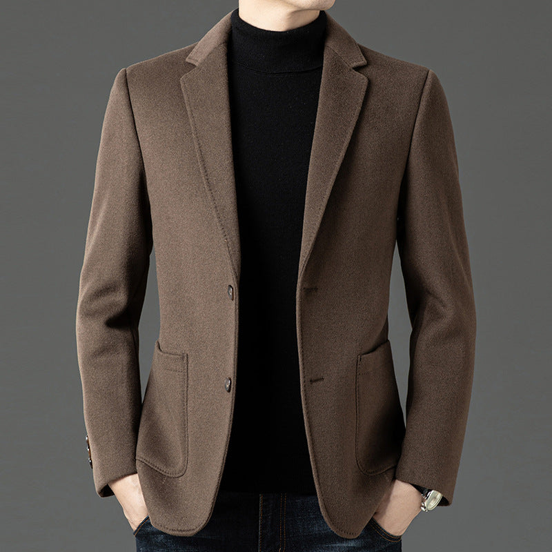 Herreblazer – Ull – Slim Fit – Notch Slag – To-Knapps Business Casual