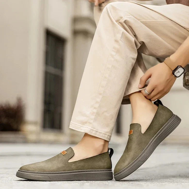 Herrskor Mokasiner – Skinn – Slip-On – Låg Profil – Bekväm Passform