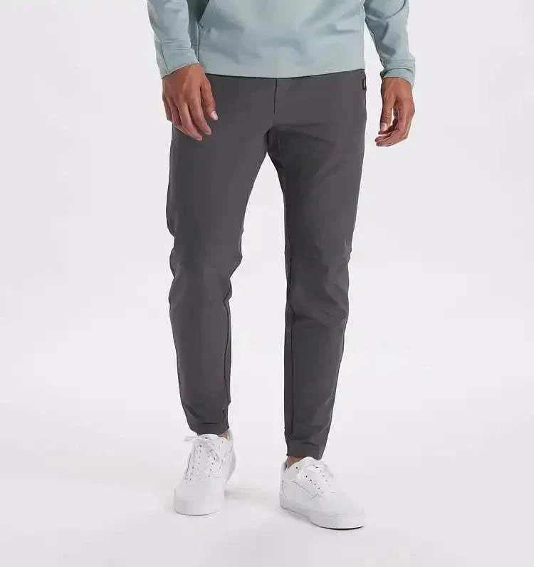 Herr Joggingbyxor - Slim Fit - Elastisk Linning - Fickor - Justerbara Manschetter