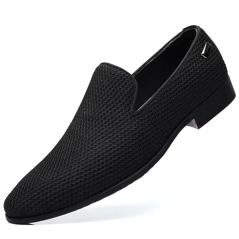 Herresko - Slip-on i Skinn - Komfortabel Gummisåle - Casual og Stilren