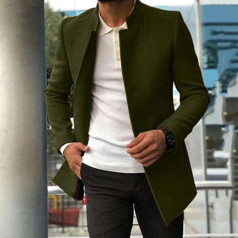 Herrjacka – Slim Fit – Ullblandning – Skräddarsydd – Minimalistisk Design