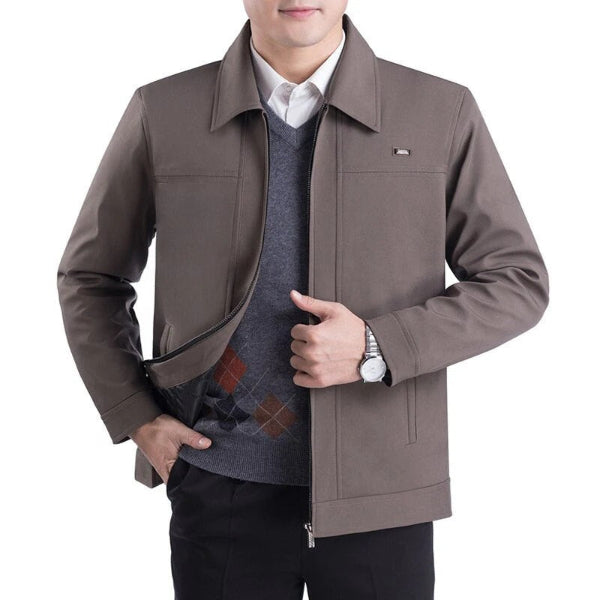 Herrjacka – Regular Fit – Notch Slag – Dold Dragkedja – Business Casual