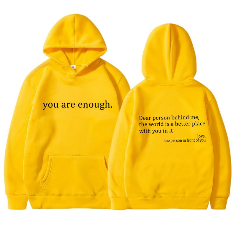 Herre Hoodie – Avslappet Passform – Cottonblanding – Snørehette – Print Foran og Bak