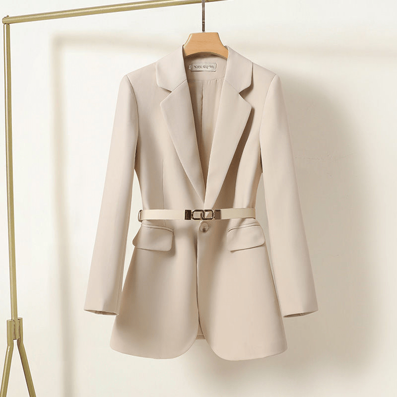 Blazer dam – Skräddarsydd passform – Bälte i midjan – Långa ärmar – Formell stil