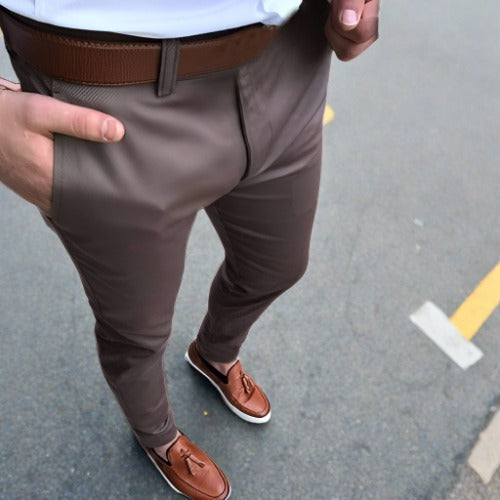 Herrbyxor - Slim Fit - Skräddarsydd Stretch - Bekväm och Mångsidig
