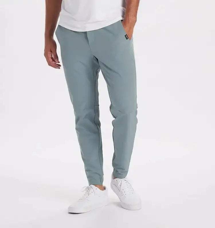 Herr Joggingbyxor - Slim Fit - Elastisk Linning - Fickor - Justerbara Manschetter