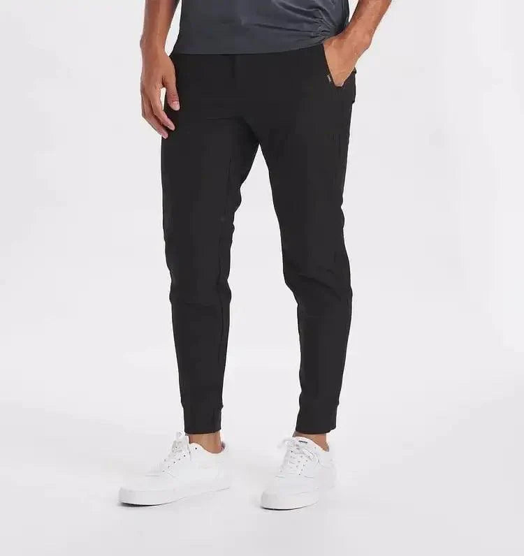 Herr Joggingbyxor - Slim Fit - Elastisk Linning - Fickor - Justerbara Manschetter