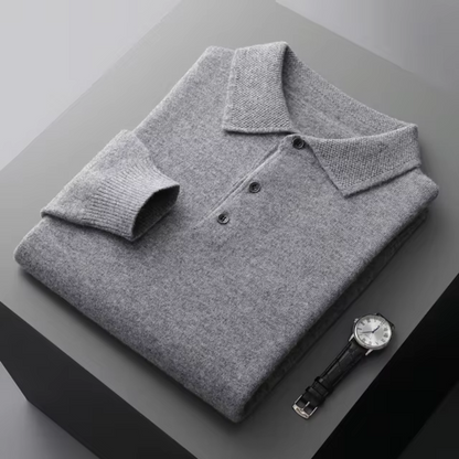 Herregenser poloskjorte – Merinoull – Standard passform – Ribbestrikket kant – Smart casual