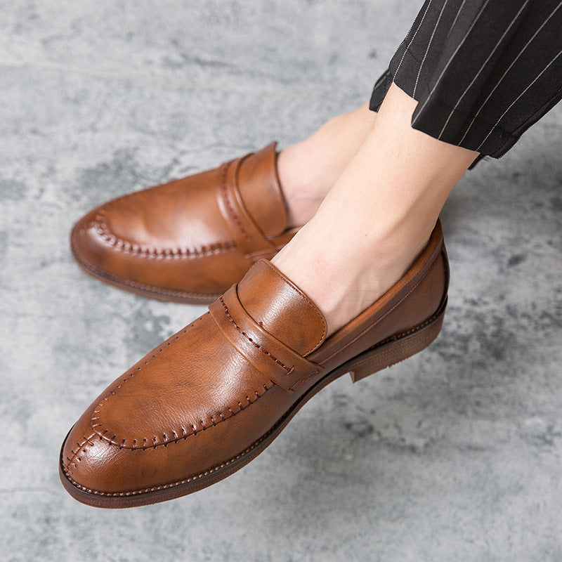 Herrskor Loafers – Skinn – Slip-On – Penny Strap – Bekväm Passform