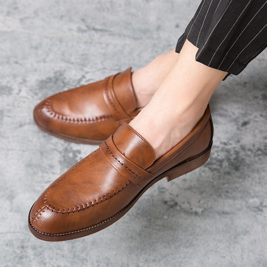 Herrskor Loafers – Skinn – Slip-On – Penny Strap – Bekväm Passform