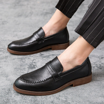 Herrskor Loafers – Skinn – Slip-On – Penny Strap – Bekväm Passform