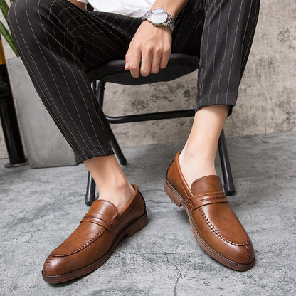 Herrskor Loafers – Skinn – Slip-On – Penny Strap – Bekväm Passform