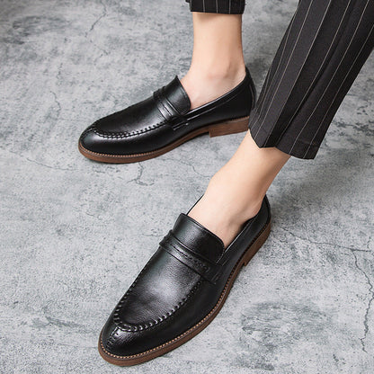 Herrskor Loafers – Skinn – Slip-On – Penny Strap – Bekväm Passform