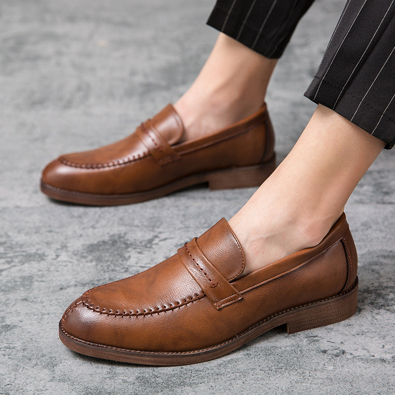 Herrskor Loafers – Skinn – Slip-On – Penny Strap – Bekväm Passform