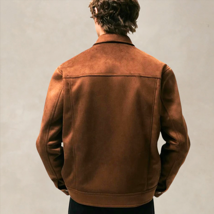 Herrjacka i mockaskinn – Regular fit – Knappfront – Klassisk design