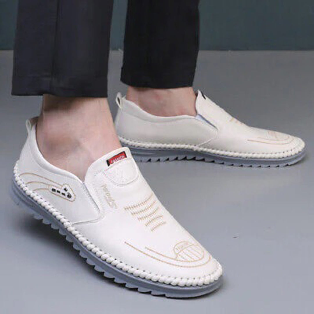 Herresko Loafers - Komfortabel Slip-on - Slitesterk Såle - Elegant Tekstur