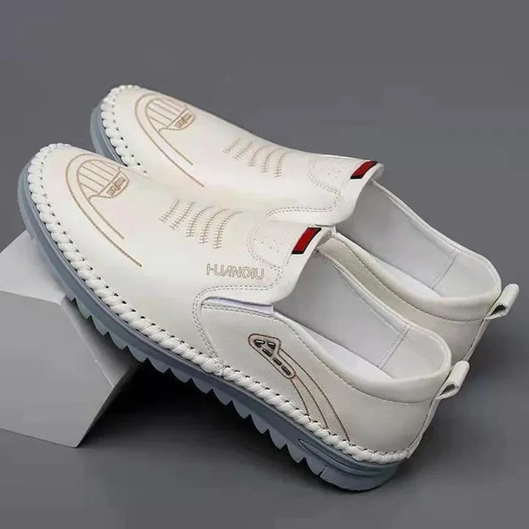 Herresko Loafers - Komfortabel Slip-on - Slitesterk Såle - Elegant Tekstur