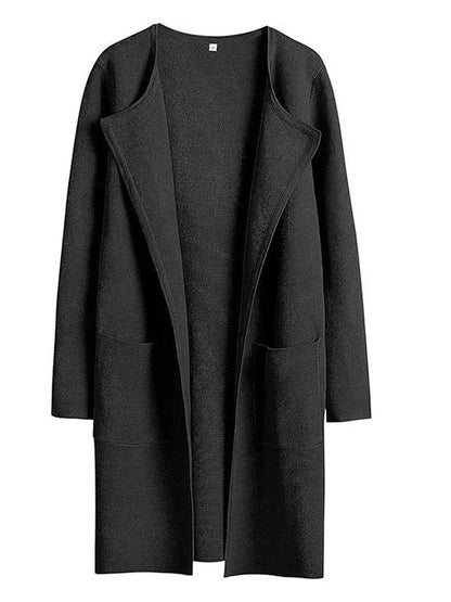 Damekåpe – Avslappet passform – Knelengde – Bred krage – Minimalistisk stil