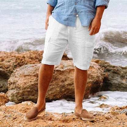 Herrshorts – Avslappnad passform – Knälängd – Andningsbart tyg – Cargofickor