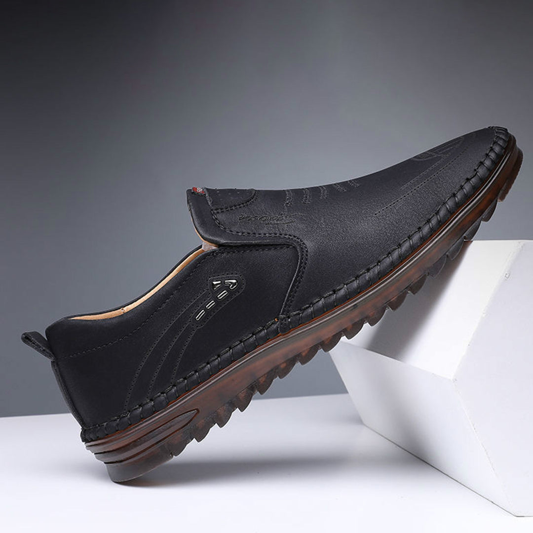 Herresko Loafers - Komfortabel Slip-on - Slitesterk Såle - Elegant Tekstur