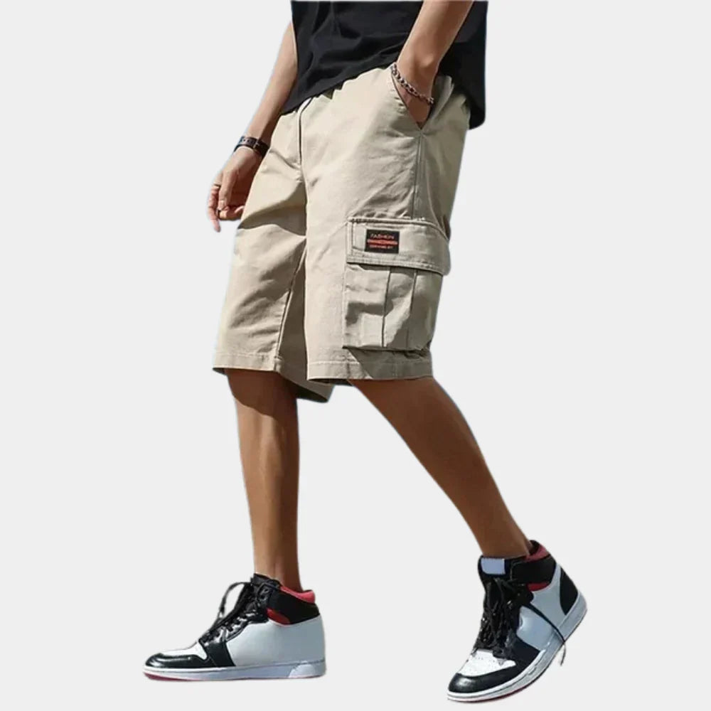Herrshorts – Cargo – Avslappnad Passform – Andningsbar Bomullsblandning – Flera Fickor