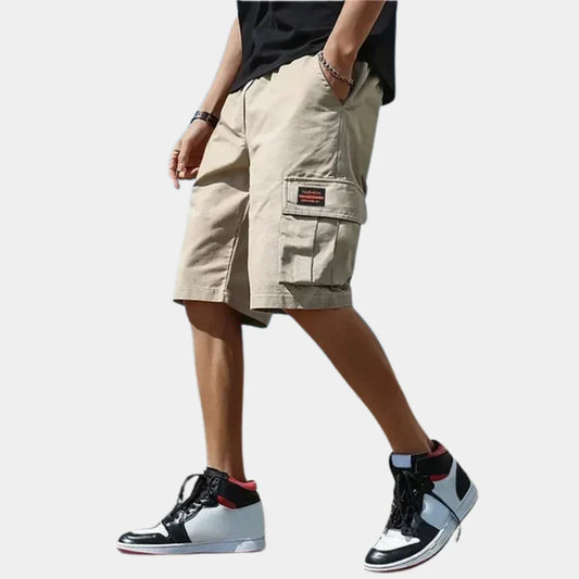 Herrshorts – Cargo – Avslappnad Passform – Andningsbar Bomullsblandning – Flera Fickor