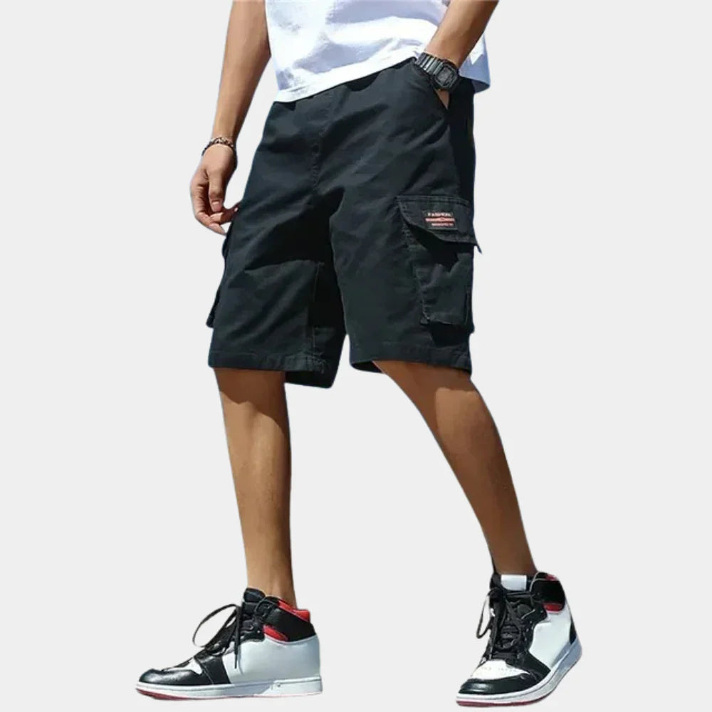 Herrshorts – Cargo – Avslappnad Passform – Andningsbar Bomullsblandning – Flera Fickor