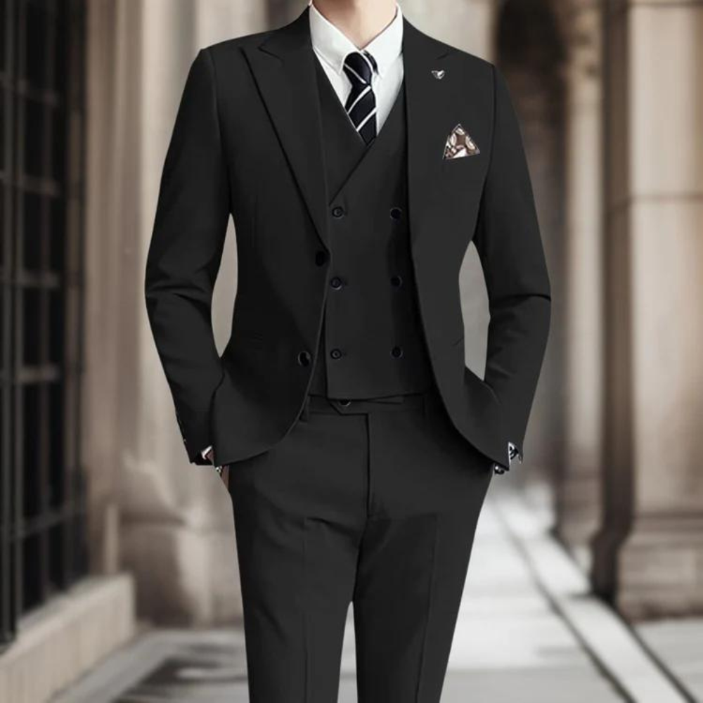Herre Dressjakke – Slim Fit – Dobbeltspent – Ullblanding – Formell og Skreddersydd